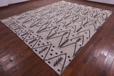 Tribal Moroccan Hand Knotted Wool On Wool Rug - 10' 4" X 13' 0" - Golden Nile