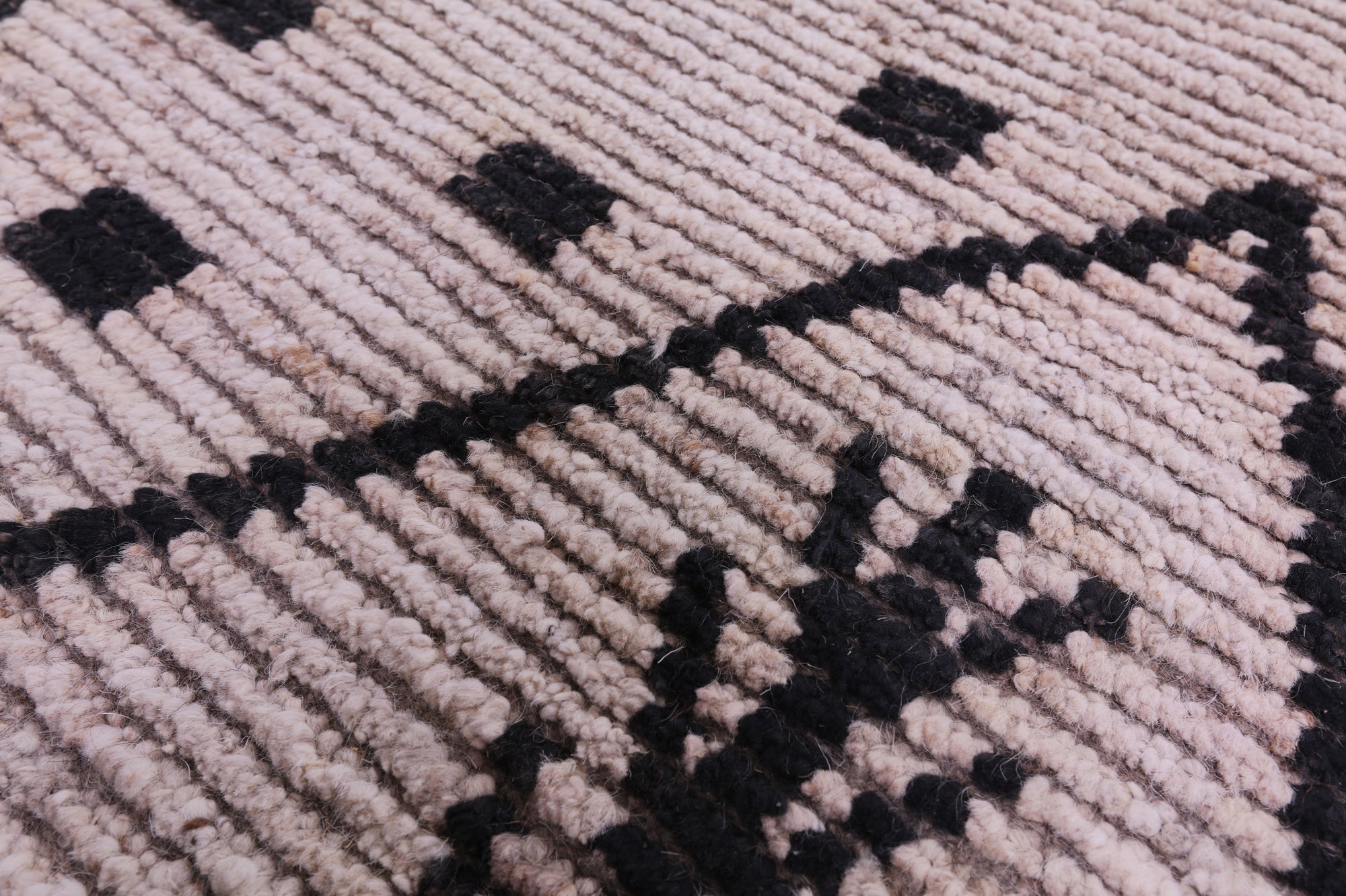 Tribal Moroccan Hand Knotted Wool On Wool Rug - 10' 4" X 13' 0" - Golden Nile