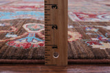 Brown Garden Design Persian Hand Knotted Wool Rug - 6' 11" X 9' 11" - Golden Nile