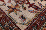 Blue Turkmen Ersari Hand Knotted Wool Rug - 6' 11" X 9' 9" - Golden Nile