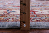 Blue Turkmen Ersari Hand Knotted Wool Rug - 6' 11" X 9' 9" - Golden Nile