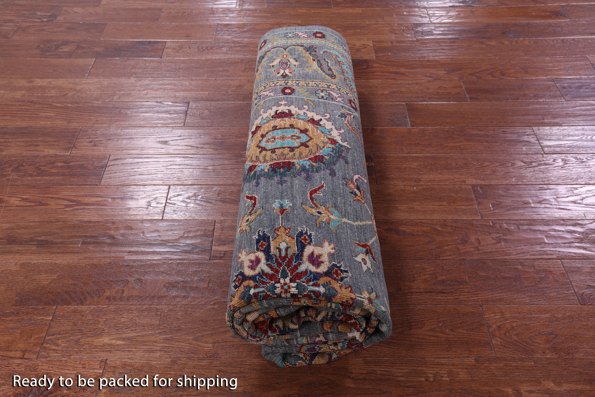 Grey Peshawar Hand Knotted Wool Rug - 6' 9" X 10' 0" - Golden Nile