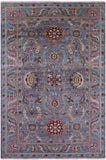 Grey Peshawar Hand Knotted Wool Rug - 6' 9" X 10' 0" - Golden Nile