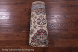 Ivory Persian Tabriz Hand Knotted Wool Rug - 6' 10" X 9' 7" - Golden Nile