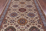 Ivory Persian Tabriz Hand Knotted Wool Rug - 6' 10" X 9' 7" - Golden Nile
