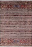 Khorjin Persian Gabbeh Hand Knotted Wool Rug - 6' 11" X 10' 0" - Golden Nile