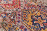 Khorjin Persian Gabbeh Hand Knotted Wool Rug - 6' 11" X 10' 0" - Golden Nile