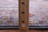 Grey Turkmen Ersari Handmade Wool Rug - 5' 7" X 7' 11" - Golden Nile