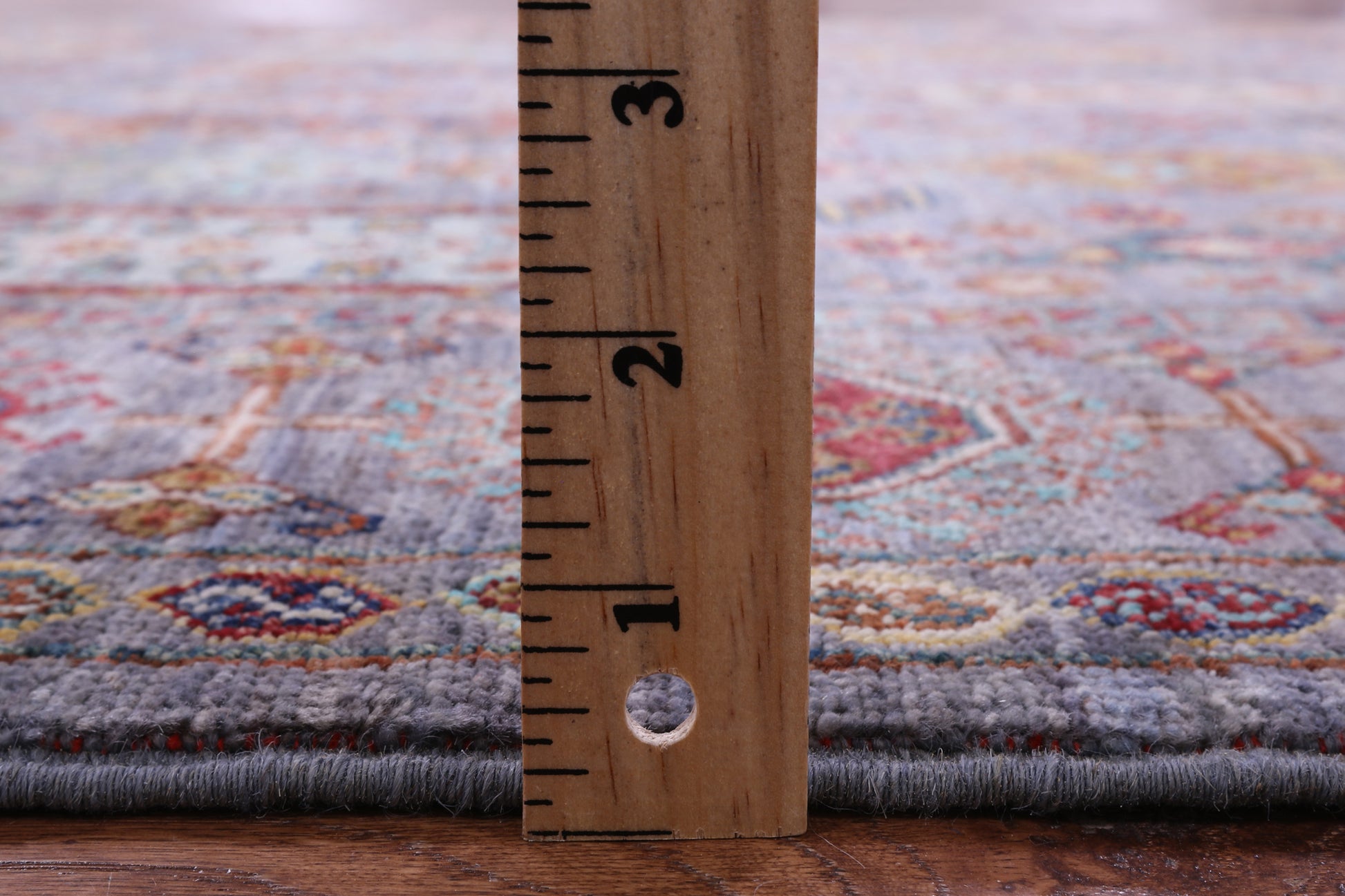Grey Turkmen Ersari Handmade Wool Rug - 5' 7" X 7' 11" - Golden Nile