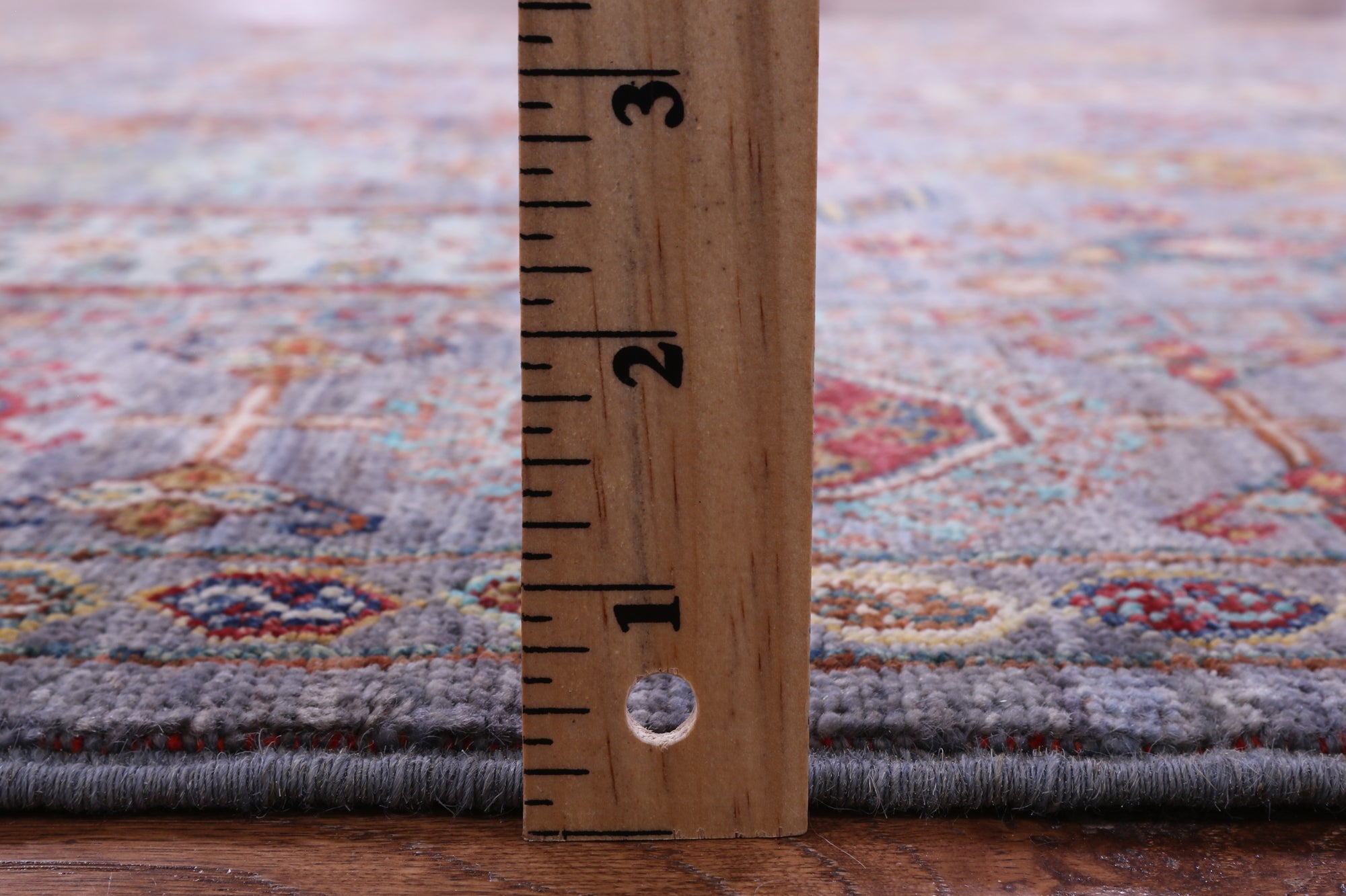 Grey Turkmen Ersari Handmade Wool Rug - 5' 7" X 7' 11" - Golden Nile