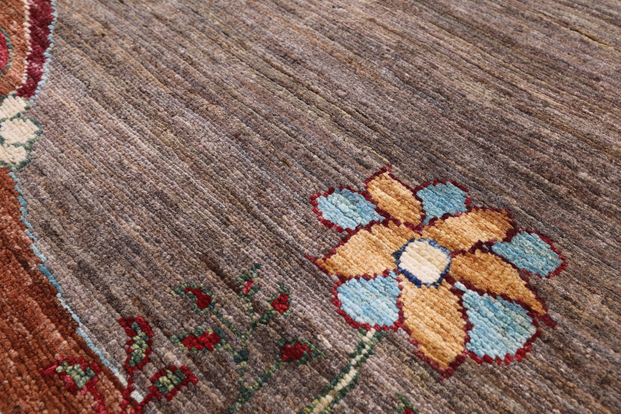 Tree Of Life Persian Gabbeh Hand Knotted Wool Rug - 5' 0" X 6' 4" - Golden Nile