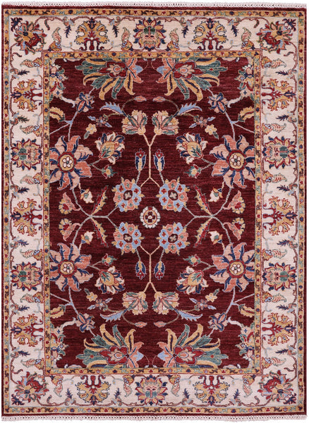 Persian Tabriz Handmade Wool Rug - 5' 0" X 6' 7" - Golden Nile