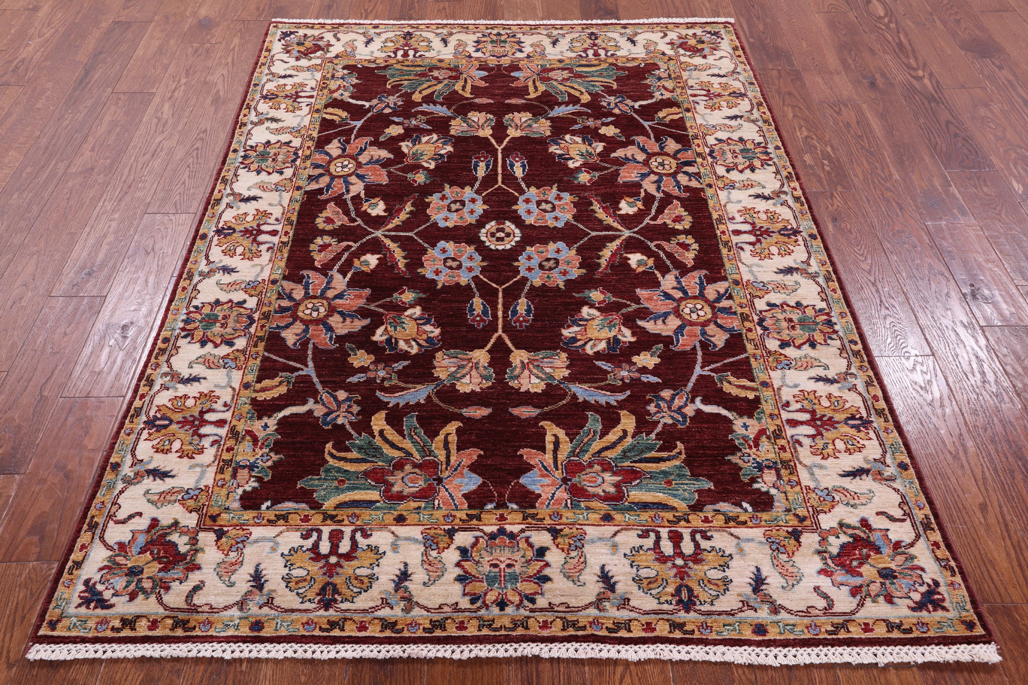 Persian Tabriz Handmade Wool Rug - 5' 0" X 6' 7" - Golden Nile
