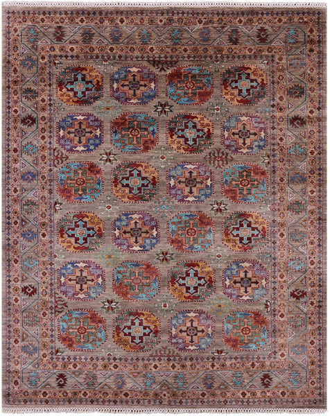 Turkmen Ersari Hand Knotted Wool Rug - 5' 1" X 6' 6" - Golden Nile