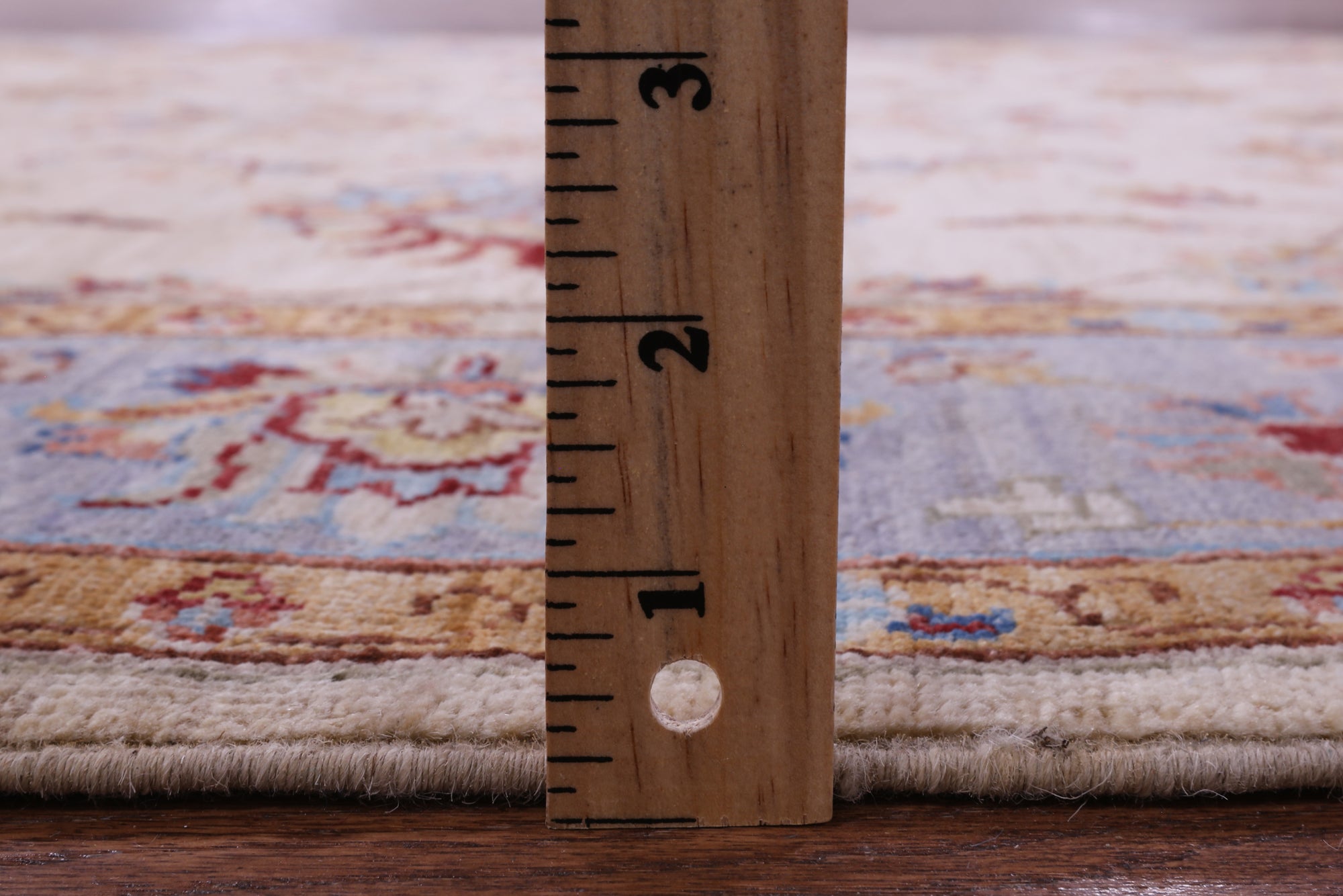 Ivory Persian Tabriz Hand Knotted Wool Rug - 5' 0" X 6' 7" - Golden Nile
