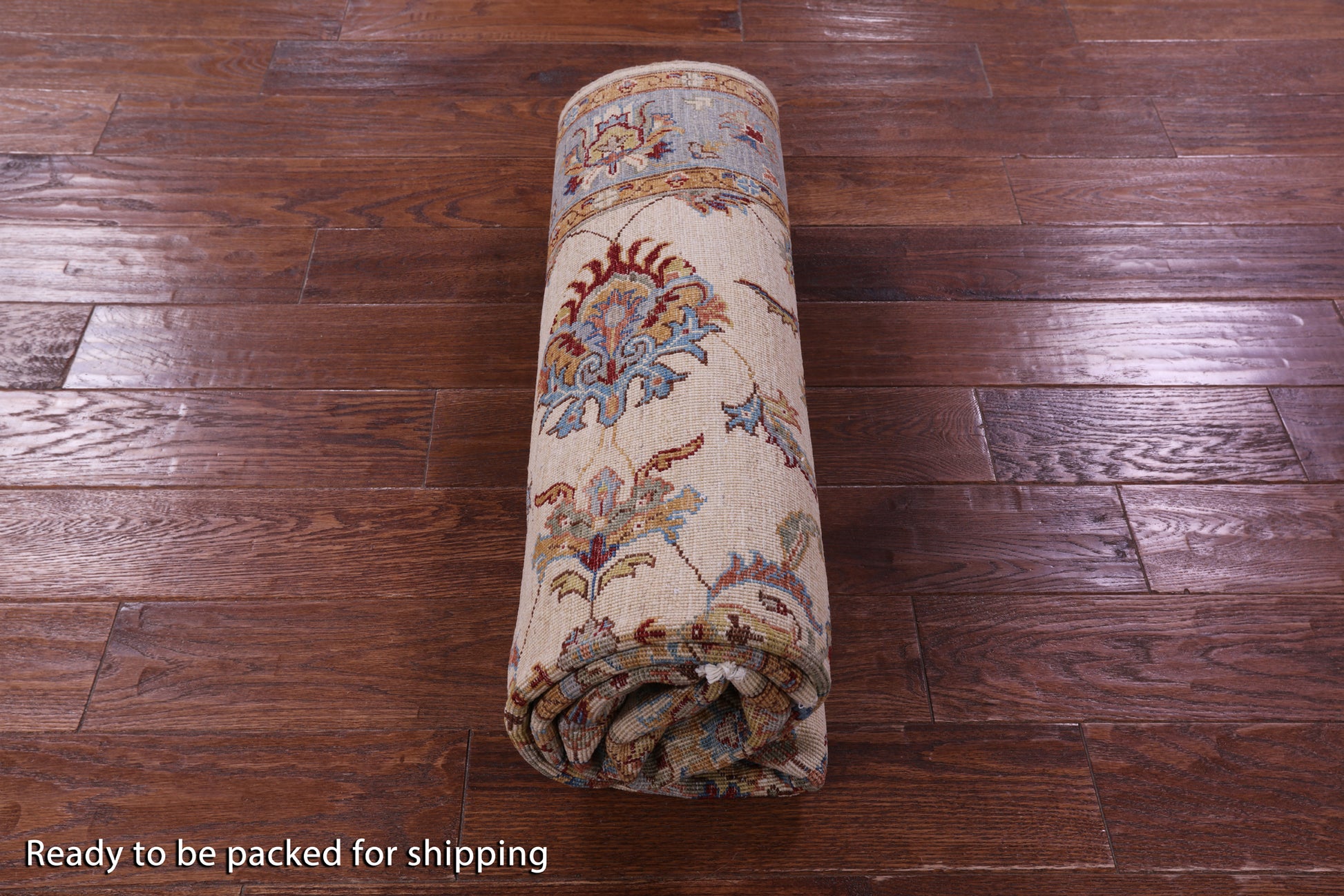 Ivory Persian Tabriz Hand Knotted Wool Rug - 5' 0" X 6' 7" - Golden Nile
