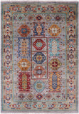Turkmen Ersari Hand Knotted Wool Rug - 5' 9" X 7' 11" - Golden Nile