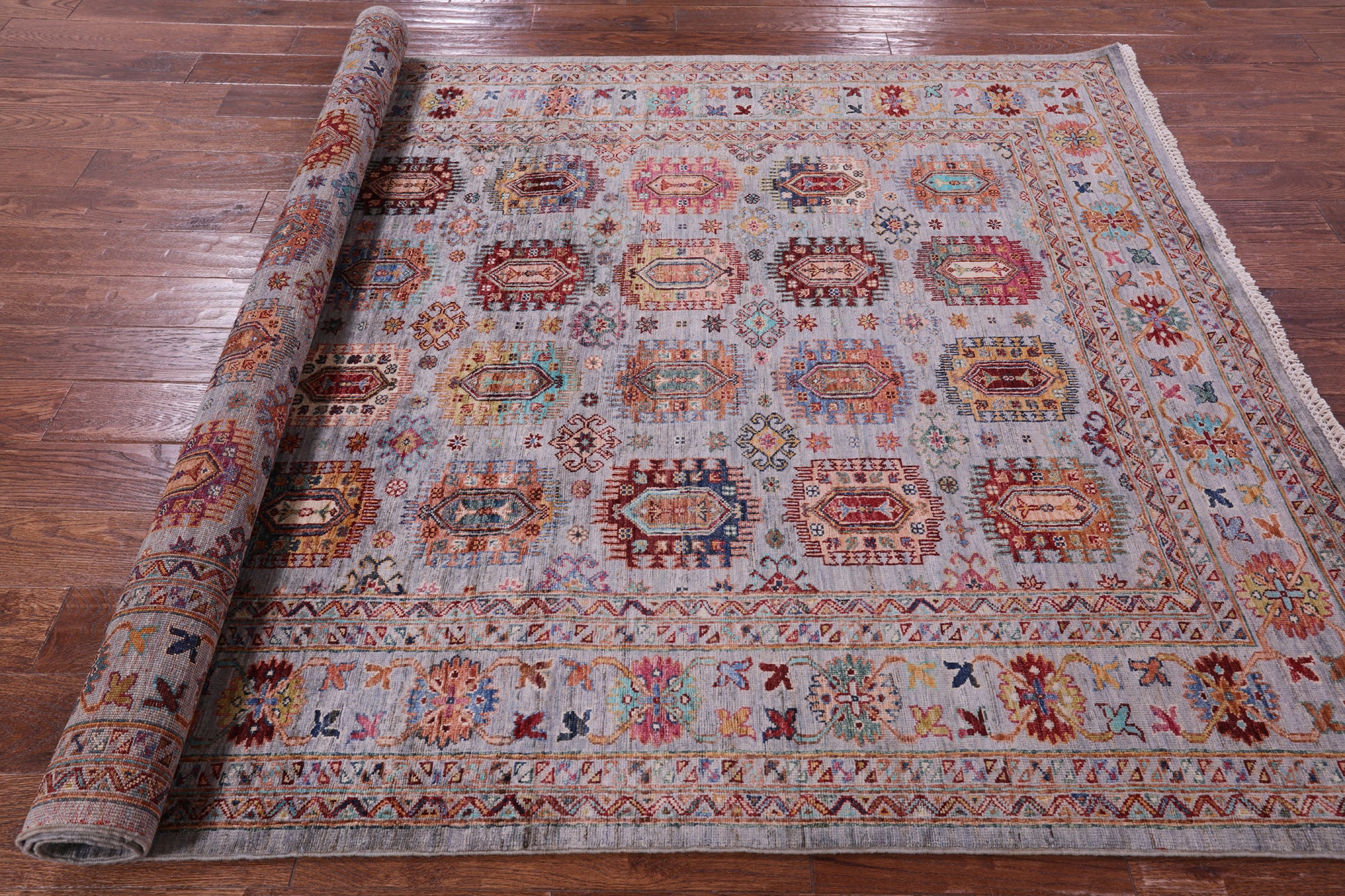 Turkmen Ersari Hand Knotted Wool Rug - 5' 10" X 8' 1" - Golden Nile