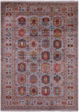 Turkmen Ersari Hand Knotted Wool Rug - 5' 10" X 8' 1" - Golden Nile
