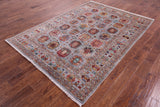Turkmen Ersari Hand Knotted Wool Rug - 5' 10" X 8' 1" - Golden Nile