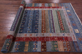 Tribal Persian Gabbeh Handmade Wool Rug - 5' 9" X 8' 0" - Golden Nile