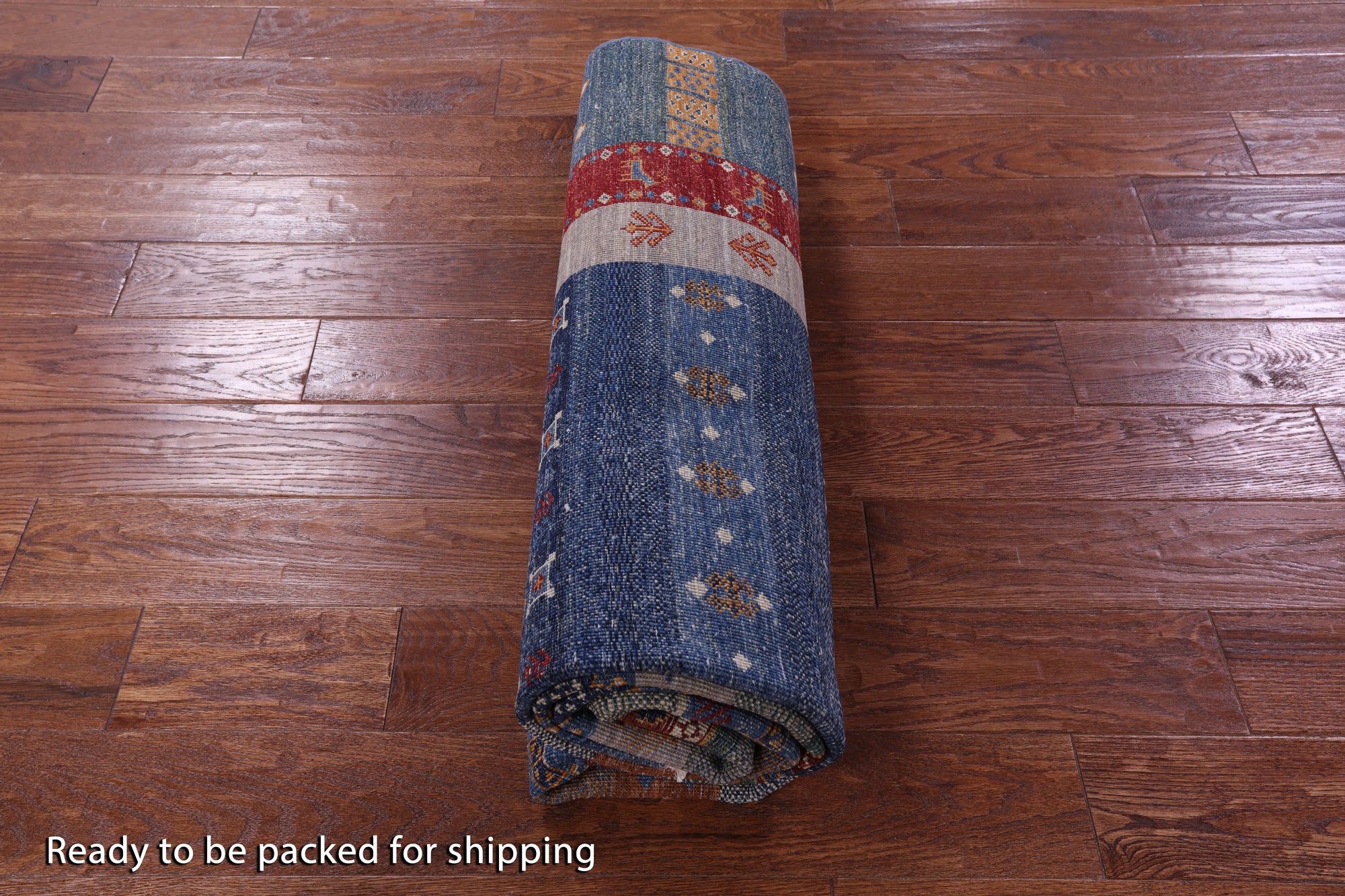 Tribal Persian Gabbeh Handmade Wool Rug - 5' 9" X 8' 0" - Golden Nile