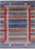 Tribal Persian Gabbeh Handmade Wool Rug - 5' 9" X 8' 0" - Golden Nile