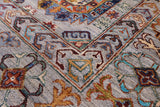 Grey Turkmen Ersari Hand Knotted Wool Rug - 5' 8" X 7' 10" - Golden Nile