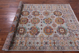 Grey Turkmen Ersari Hand Knotted Wool Rug - 5' 8" X 7' 10" - Golden Nile