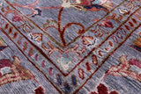 Grey Peshawar Handmade Wool Rug - 5' 1" X 6' 6" - Golden Nile