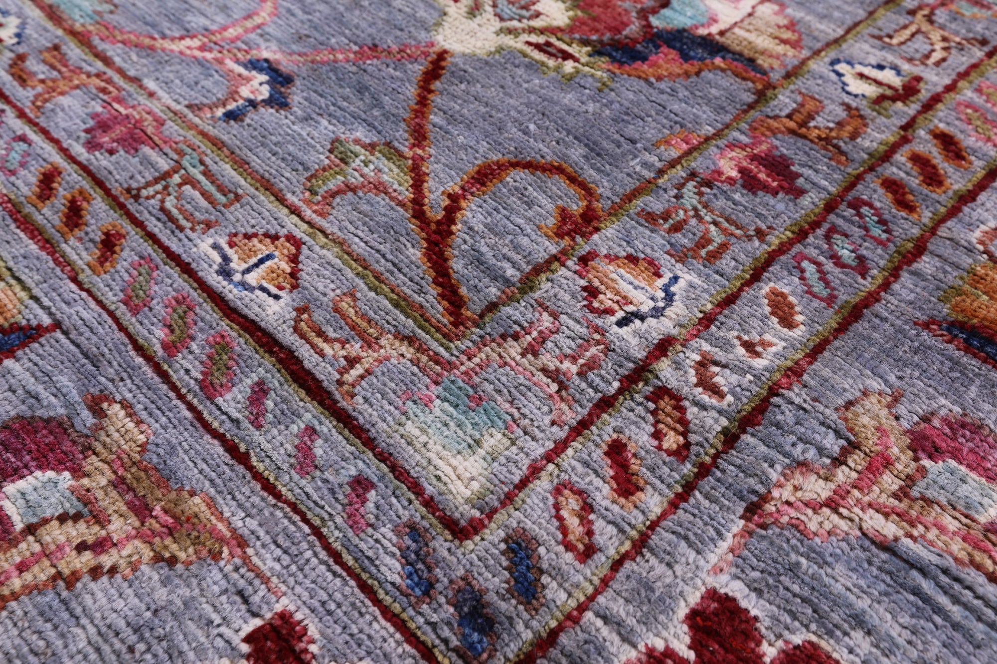 Grey Peshawar Handmade Wool Rug - 5' 1" X 6' 6" - Golden Nile