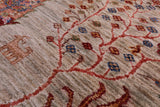Tribal Persian Gabbeh Hand Knotted Wool Rug - 4' 1" X 6' 0" - Golden Nile