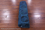 Blue Turkmen Ersari Hand Knotted Wool Rug - 8' 10" X 11' 6" - Golden Nile
