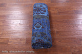 Blue William Morris Hand Knotted Wool Rug - 5' 7" X 8' 1" - Golden Nile