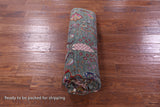 Green Peshawar Hand Knotted Wool Rug - 5' 10" X 7' 10" - Golden Nile