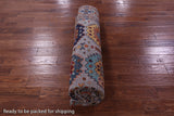 Grey Turkmen Ersari Hand Knotted Wool Rug - 8' 3" X 9' 6" - Golden Nile