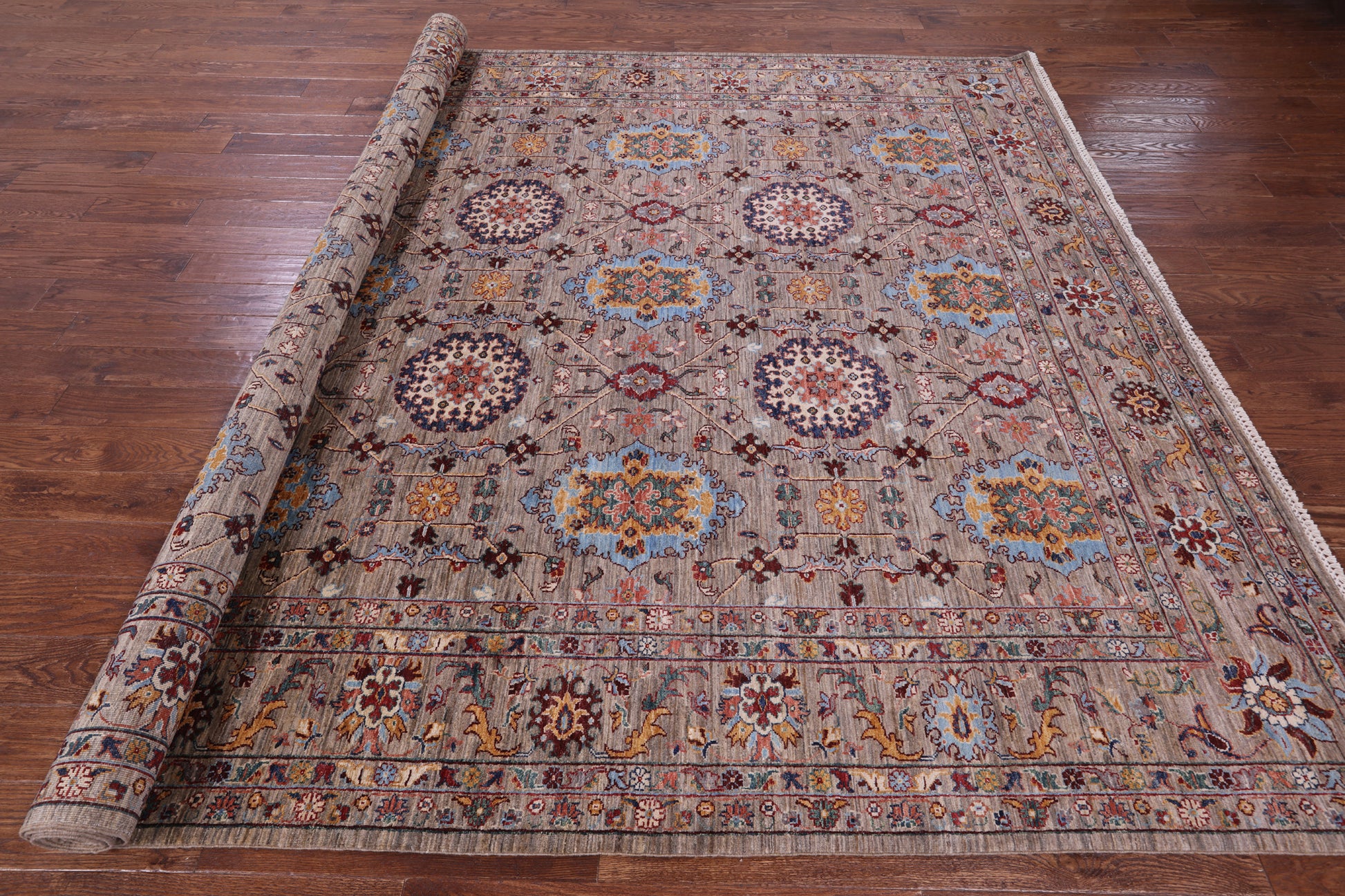 Persian Tabriz Hand Knotted Wool Rug - 9' 2" X 11' 10" - Golden Nile