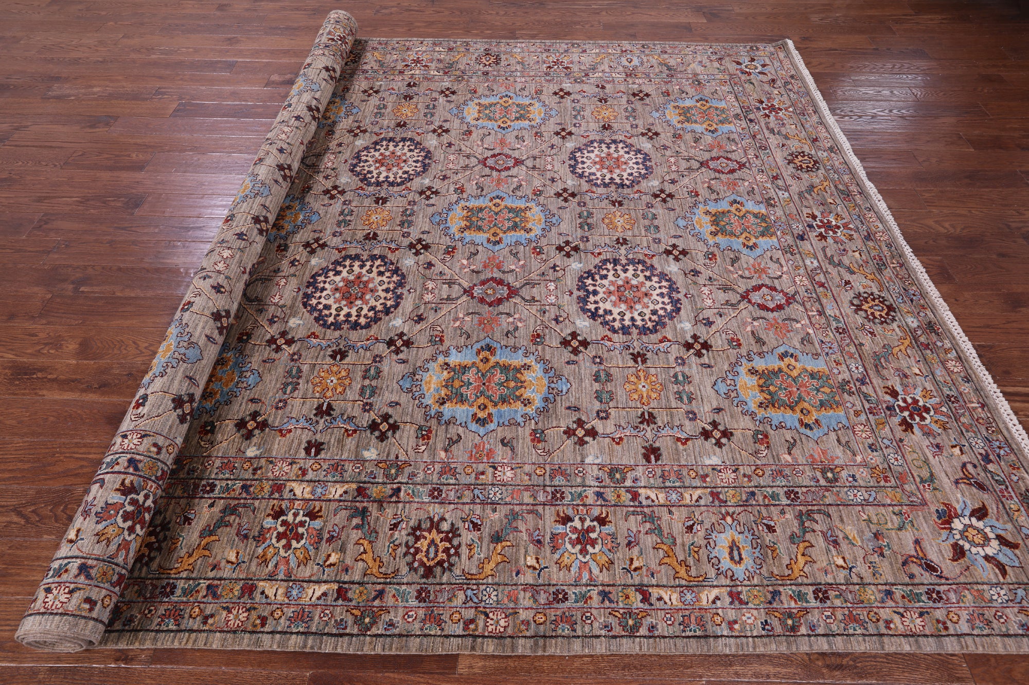 Persian Tabriz Hand Knotted Wool Rug - 9' 2" X 11' 10" - Golden Nile