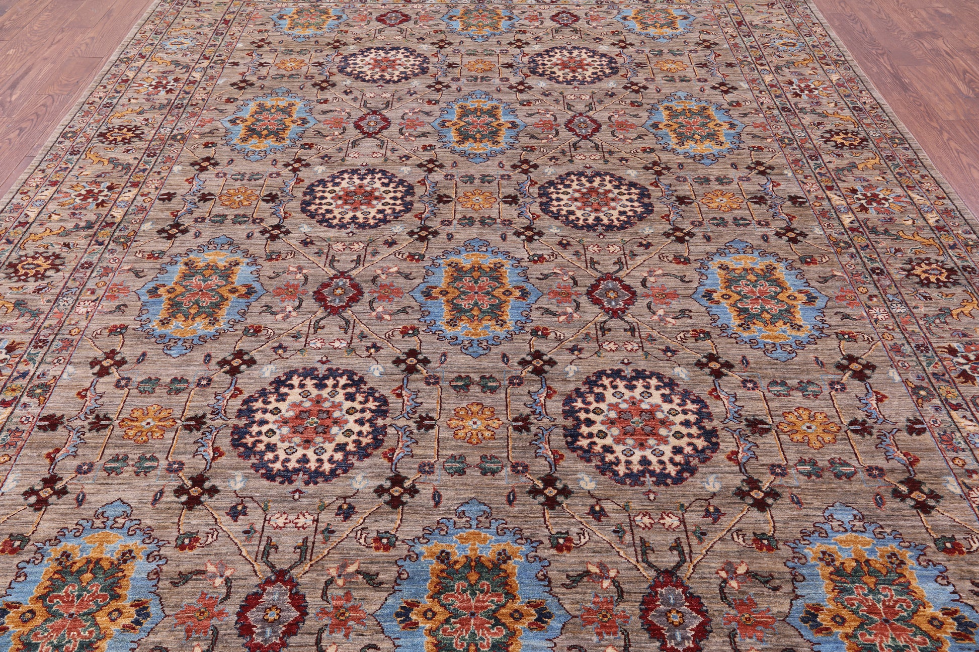 Persian Tabriz Hand Knotted Wool Rug - 9' 2" X 11' 10" - Golden Nile