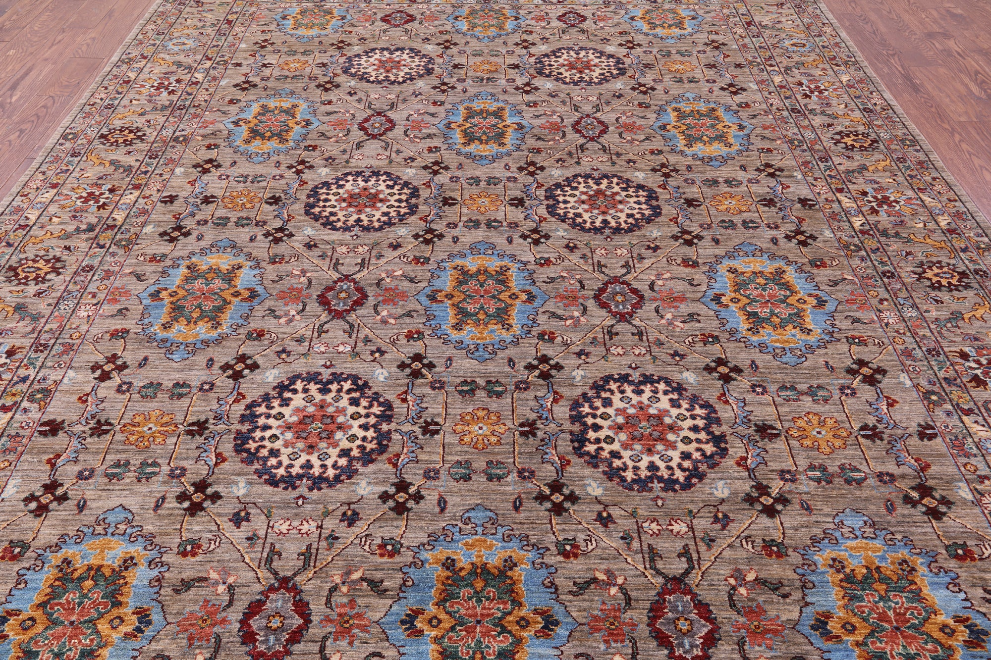Persian Tabriz Hand Knotted Wool Rug - 9' 2" X 11' 10" - Golden Nile