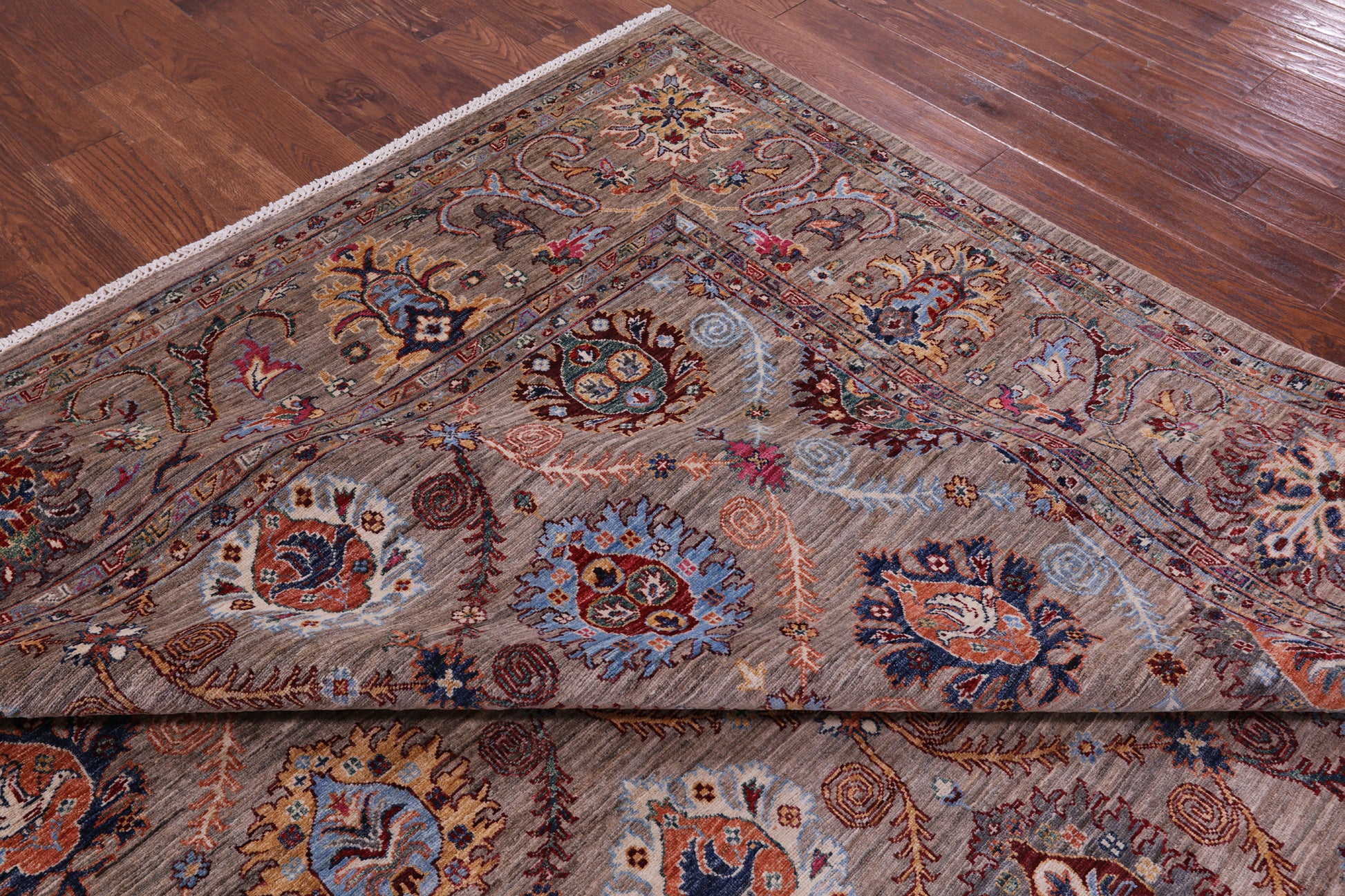 Persian Tabriz Hand Knotted Wool Rug - 9' 3" X 12' 1" - Golden Nile