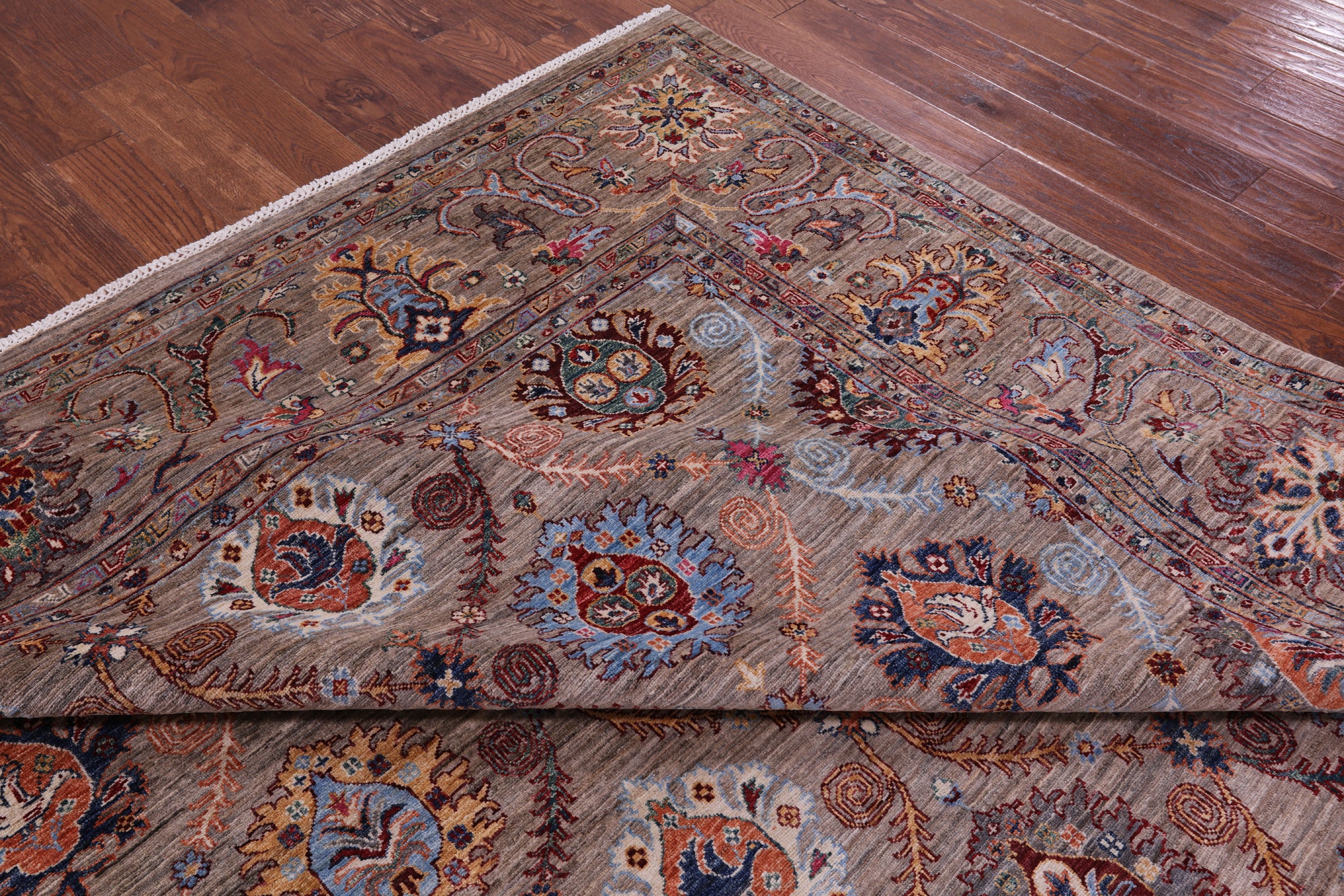 Persian Tabriz Hand Knotted Wool Rug - 9' 3" X 12' 1" - Golden Nile