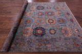 Turkmen Ersari Hand Knotted Wool Rug - 8' 3" X 9' 7" - Golden Nile