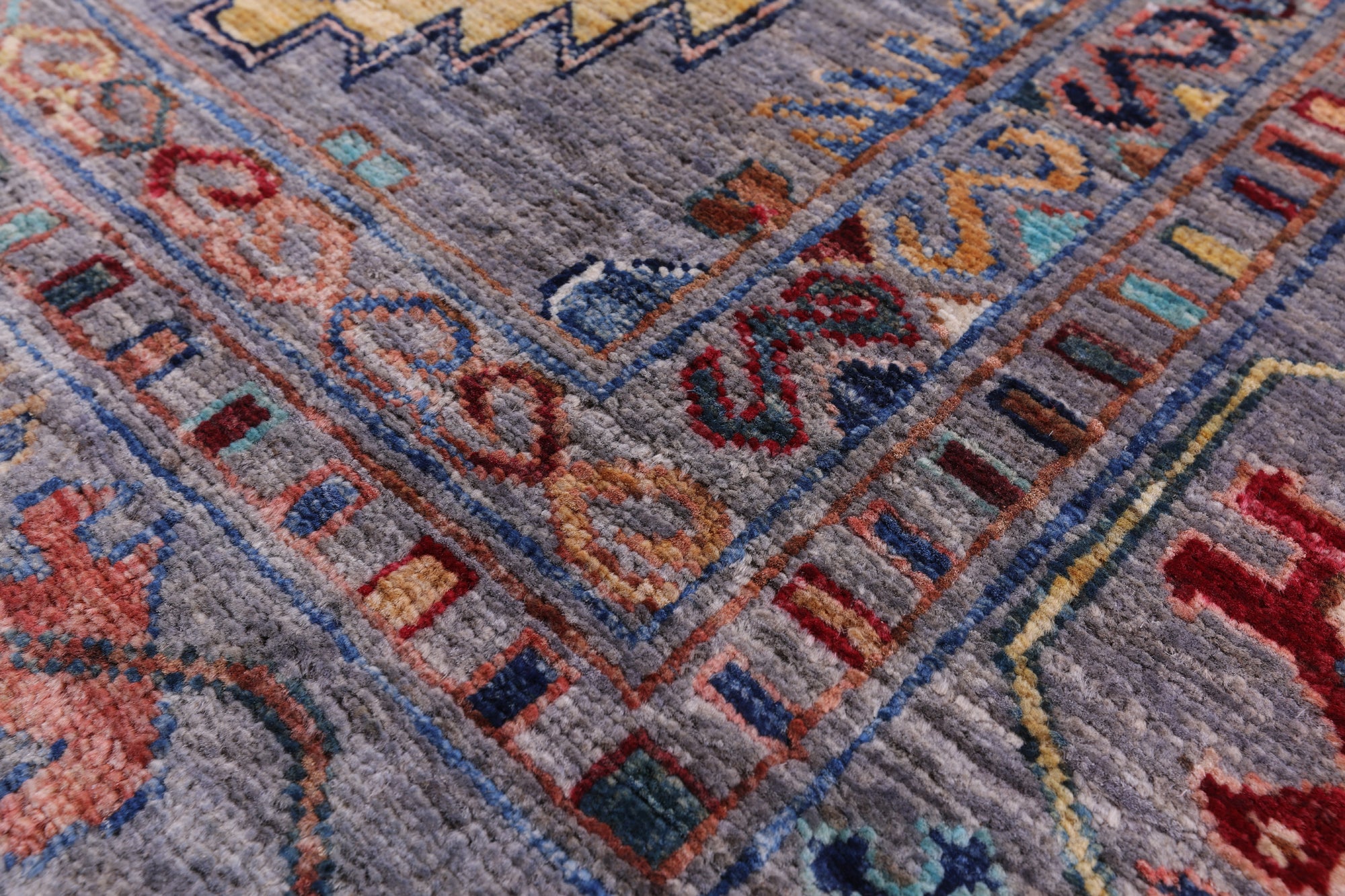 Turkmen Ersari Hand Knotted Wool Rug - 8' 3" X 9' 7" - Golden Nile