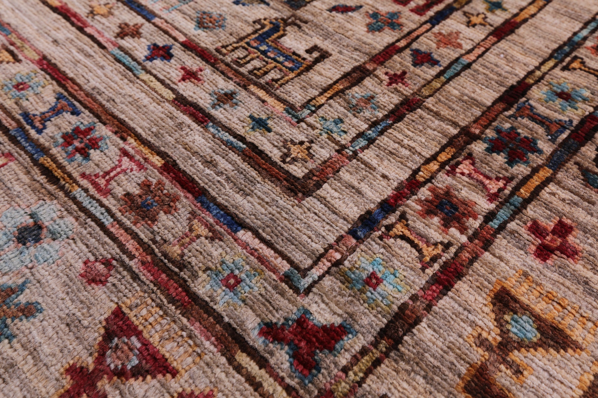 Tribal Persian Gabbeh Hand Knotted Wool Rug - 8' 1" X 11' 5" - Golden Nile