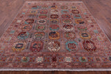 Turkmen Ersari Handmade Wool Rug - 8' 1" X 9' 6" - Golden Nile