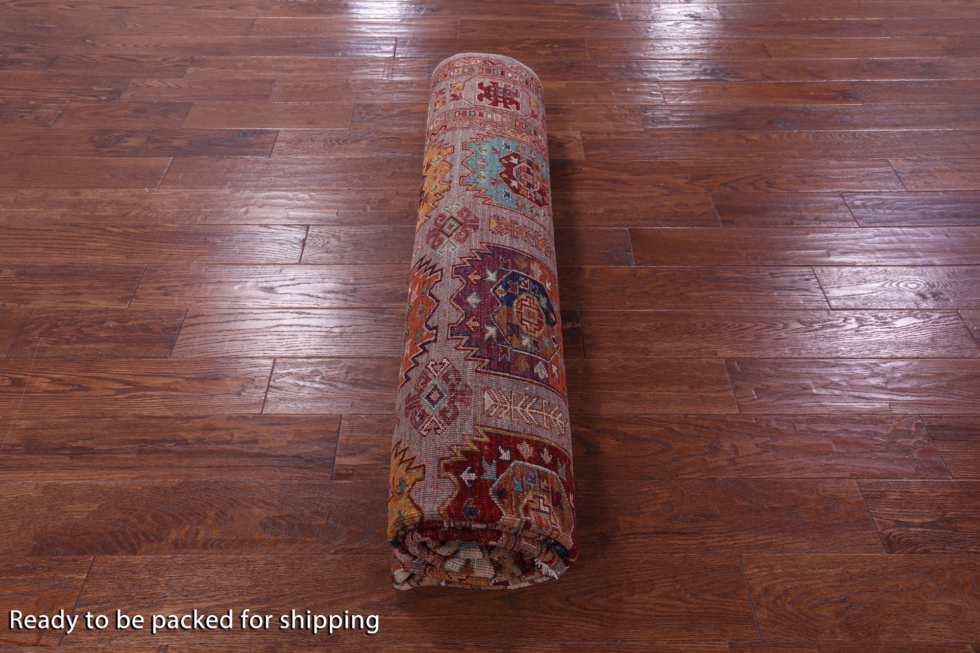 Turkmen Ersari Handmade Wool Rug - 8' 1" X 9' 6" - Golden Nile