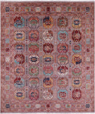 Turkmen Ersari Handmade Wool Rug - 8' 1" X 9' 6" - Golden Nile