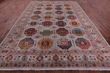 Turkmen Ersari Handmade Wool Rug - 9' 0" X 12' 5" - Golden Nile