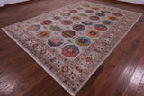 Turkmen Ersari Handmade Wool Rug - 9' 0" X 12' 5" - Golden Nile